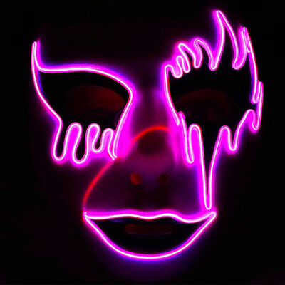 

Halloween Mask LED Maske Light Up Party Masks Neon Maska Cosplay Mascara Horror Mascarillas Glow In Dark Masque
