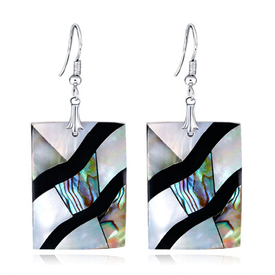 

Silver Earrings Sea Blue Vintage Topaz Dangle Drop Hook Women Jewelry