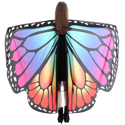 

Rotating Butterfly Shawl Decorated Women Butterfly Print Chiffon Beach Scarvesbelly Dance Butterfly Wings For Dance Adults Kids