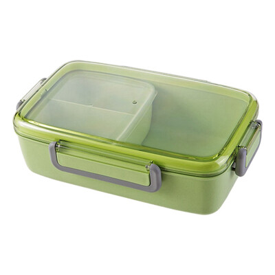 

Hot Sale Portable Lunch Box Four-sided Buckle Sub-grids With Lid Lunch Box Chinese Style