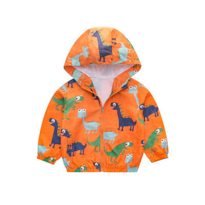 

New Autumn Toddler Baby Boy Girl Cartoon Dinosaur Outerwear Casual Long Sleeve Hoodie Sweatshirt Coat