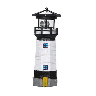 

Solar Lamp Outdoor Lighthouse with Rotating Light Garden Lights Decorative LEDs Lamps