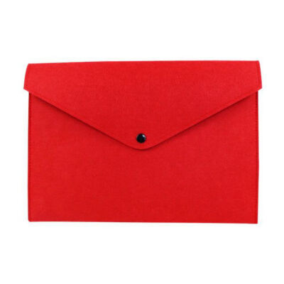 

Portable Solid Color Portable A4 Felt File Folders Storage Bag Office Document Envelop Storage Folder