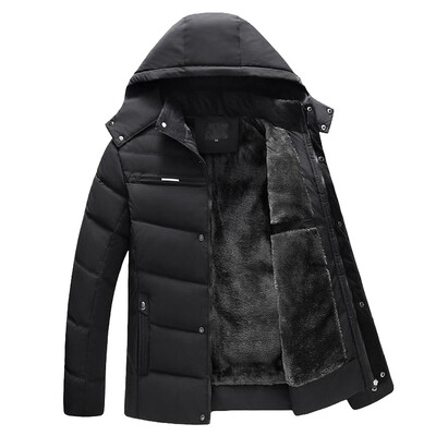 

Gobestart Men Boys Casual Warm Hooded Winter Zipper Coat Outwear Jacket Top Blouse