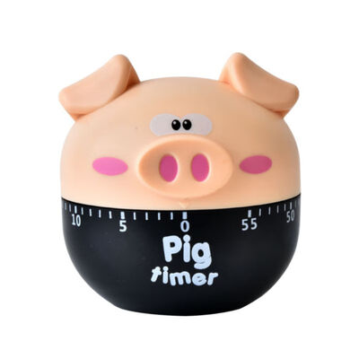

1PC Cartoon Pig Shape Kitchen Timer Home Alarm Clock Countdown Piglet Machinery Electronic Timer For Cooking Baking Frying