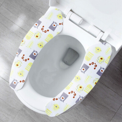 

Bathroom Toilet Seat Filling Washable Soft Warmer Mat Cover Pad Cushion Seat Cushion Suitable Winter Tool