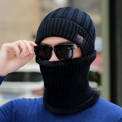 

Men Winter Warm Hat Knit Visor Beanie Fleece Lined Beanie Fashion