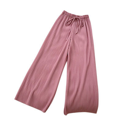 

New Womens Pants Women Summer High Waist Wide Leg Pants casual Loose Cotton Trousers