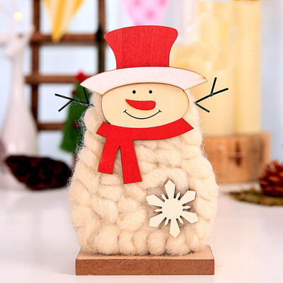 

Toponeto Wool Felt Santa snowman Xmas The Mall Show Ornaments Christmas Home Decors