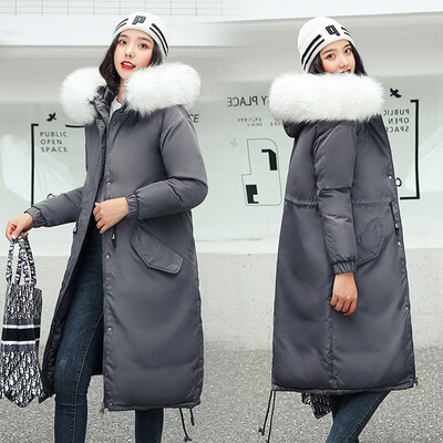 

Tailored Fashion Outerwear Long Sleeve Hooded Jackets Cotton-padded Pockets Bandage Coats