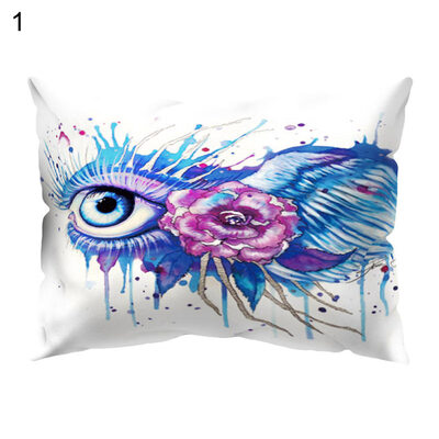 

Modern Colorful Eye Print Pillow Case Sofa Waist Throw Cushion Cover Home Decor