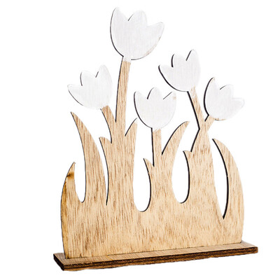 

Gobestart Easter Decorations Wooden Flower Shapes Ornaments Craft Gifts