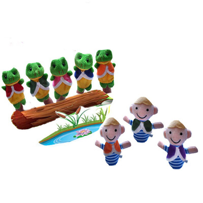 

Siaonvr 8Pcs The Boy And Frogs Storytelling Good Toys Hand Puppet for Babys Gift