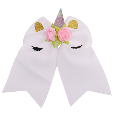 

High Quality Cheer leading Horse Elastic Headband for School Girls Fashion Bow Hairpin with Cute Colored