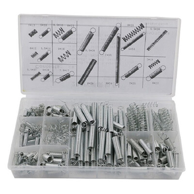 

200PCS Spring Tension Spring Compression Spring Transparent PP Plastic Boxed 20 Kinds Of Specifications