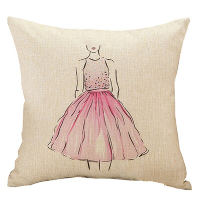

Gobestart Fashion Cushion Cover Lipstick Perfume Rose Pillow Case Cushion Cover Home Decor