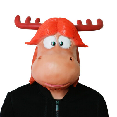 

YIWULACosplay Deer Mask Melting Face Latex Costume Collectible Prop Scary Mask Toy