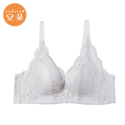 

An Lifangs An Duo bra thin section of flower lace collection of milk adjustment underwear bra HB0140U gray GRY 80B