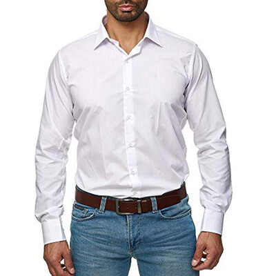 

Toponeto Men Pure Color Pocket Long Sleeve Shirt Fashion Long Sleeve Blouse Top