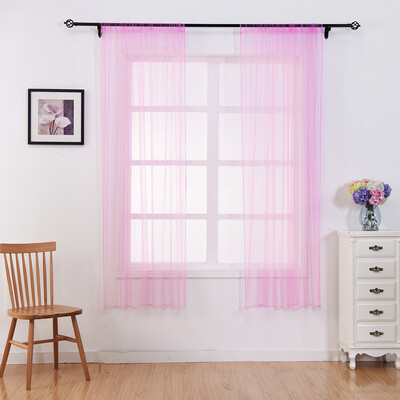 

Toponeto Leaves Sheer Curtain Tulle Window Treatment Voile Drape Valance 1 Panel Fabric