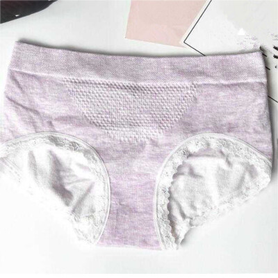 

New Sexy Lace Decoration Solid Color Women Simple Briefs Comfortable Breathable Seamless Mid Rise Fashion Trend Panties