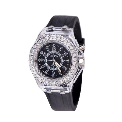 

Women Multi-Functional Silica Gel Nightlight Watch Fashion Lovely Student Wristwatch LED Electronic Quartz Watch