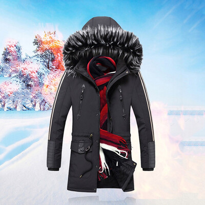 

Gobestart Mens Autumn Winter Casual Solid Jacket Long Sleeved Coat