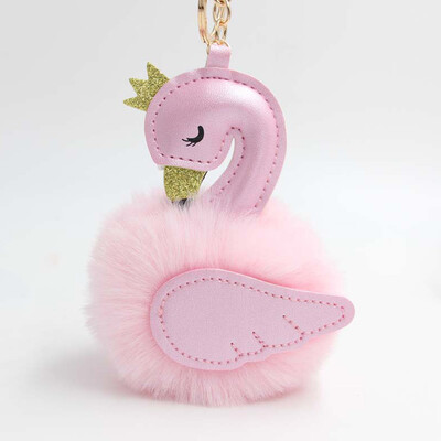 

Plush Key Ring Lovely Plush Swan Key Chain Backpack Bag Pendant Car Key Buckle Keychain Hanging Pendant