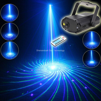 

ESHINY Remote MINI B&G Laser 24 Big Patterns Projector DJ Dance Disco Bar Party Xmas Lighting Effect Light Show T177