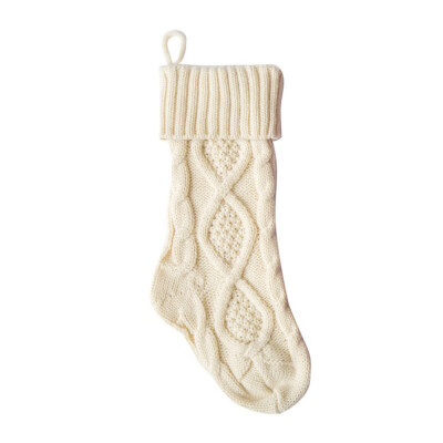 

〖Follure〗Christmas Holiday Knitted Stocking Hanging Crochet Stock Tree Ornament Decor