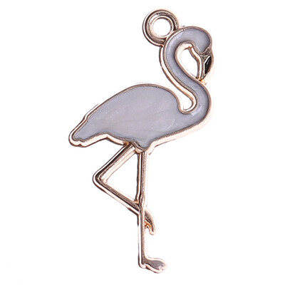 

Flamingo Charms And Pendants Jewelry Accessories DIY Manual Hair Material Mobile Phone Shell Stick Swan Alloy Fittings