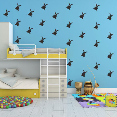 

Easter Bunnies Rabbit Wall Stickers Removable Reusable Decoration for Kids Bedroom Living Room Wall Sticker