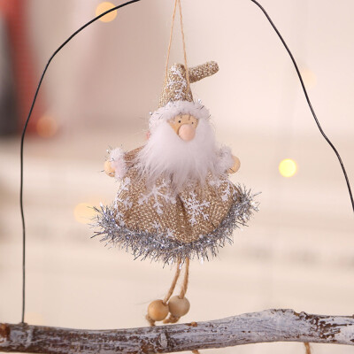 

Christmas Pendant Small Lovely Christmas Santa Claus Pine Cones Doll Hanging Ornaments Home Xmas Christmas Tree