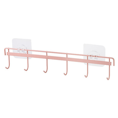 

Sticky Iron Six-Link Hooks For Bathroom Kitchen Punch-Free Wall Hooks Holder Hanging Indoor And Outdoor Home Decoration