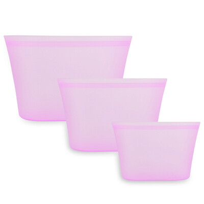 

3 PCS Reusable Silicone Sandwich Storage Bag BPA Free Food Grade Food Containers