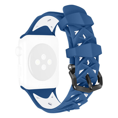 

〖Follure〗Silicone Two-Tone Hollow Replaceable Band For Apple Watch Series 4321 4244mm