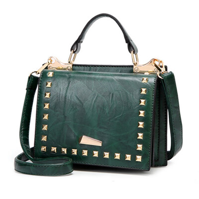 

Fashion Women Crossbody Bag with Rivets Casual PU Leather Ladies Handbags Shoulder Bag for Daily