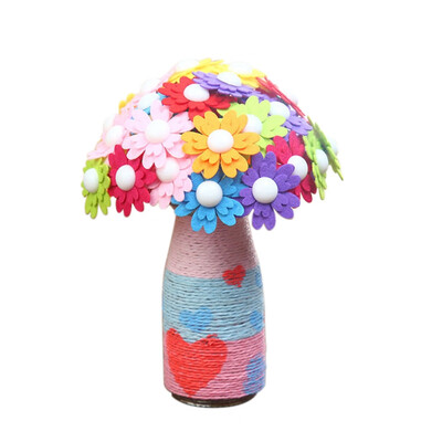 

DIY Multicolor Round Resin Decorative Buttons Flower with EVA Flower Pot Scrapbooking Embelishments Sewing Craft Supply