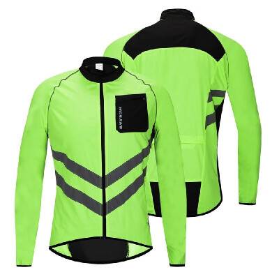 

Mens Windproof Cycling Jacket Highly Visible Reflective Bike Bicycle Riding Coat Outdoor Sports Jacket