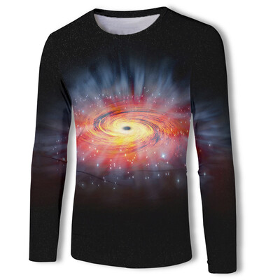 

Mens Sweatshirt Pullover Tops 3D Print Round Neck T-shirt Long Sleeve Casual