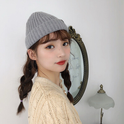 

Ins knitted hat womens autumn&winter dome guaspi hat Korean Yayan hooligan wool hat students street cold hat men