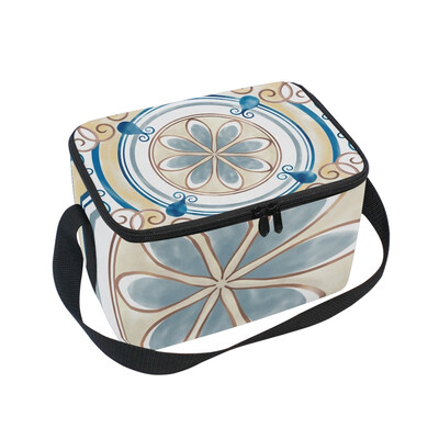 

Lunch Box Insulated Lunch Bag Large Cooler Roma Floral In The Round Tote Bagfor Kids Men Women