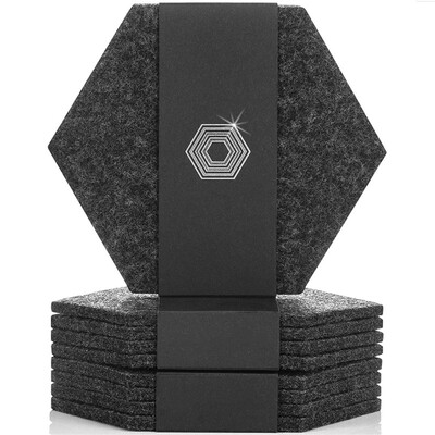 

HOT SALE 9PCS Felt Black Drink Coasters Set Household Non-slip Mobile Phone Pad Cup Mat Set for Home Kitchen Party DecorationCM
