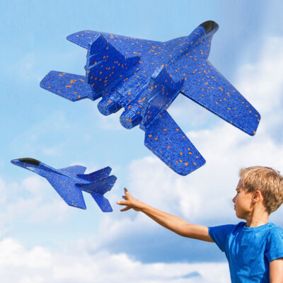 

Inertia Plane Cool 43cm DIY Throwing Glider Foam Aircraft Toy Hand Launch Airplane Outdoor Sports Toy For Kids