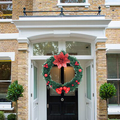 

Gobestart Christmas Wreath Front Door Decorations Garland Winter Hanging Ornaments