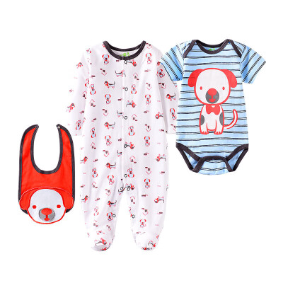 

Autumn Jumpsuit Baby Boy Girl Cartoon Long Sleeve JumpsuitShort Sleeve RomperBibs Newborn Romper Set