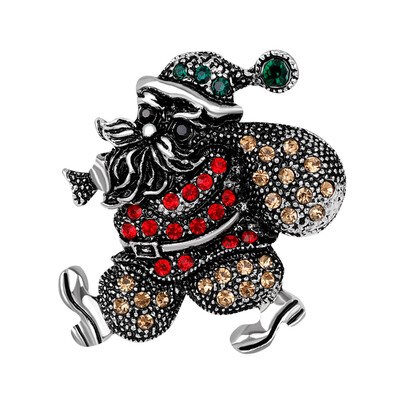 

Christmas Jewelry Crystal Brooches Diamond Brooch Pin Christmas Dress Gifts Gold-Toned