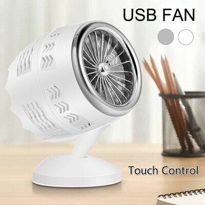 

Portable Mini USB Fan Full Touch Screen Control Quiet Desk Fans