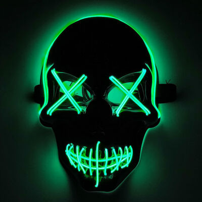 

Demon Ghost Face Glowing Mask Halloween Masquerade Night Light Mask Party Performance Night Light Mask