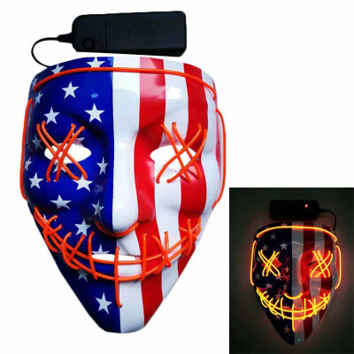 

The Purge Election Year Great Funny Masks Halloween Mask EL Light Up Party Masks Festival Cosplay Costume Supplies Glow In Dark